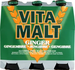 Vita Malt Ginger Beverage - 6 ct; 12 fl oz