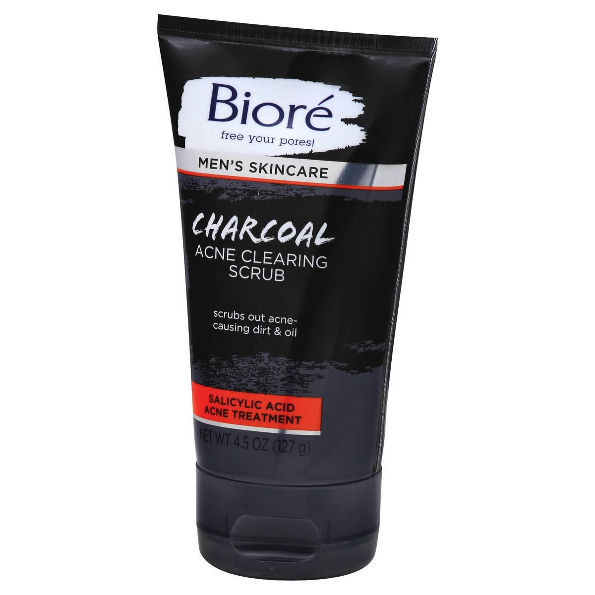 slide 2 of 11, Biore Charcoal Mens Acne Clearing Scrub, 4.5 oz