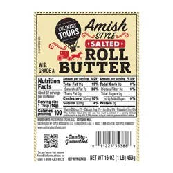 Culinary Tours Salted Amish Style Roll Butter