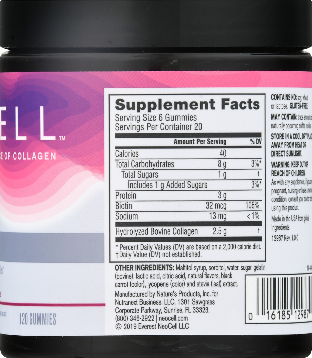 slide 10 of 11, NeoCell Gummies Berry Flavor Gummy Glow 120 ea, 1 ct