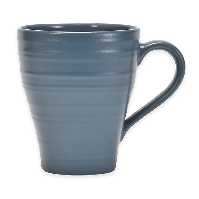 slide 1 of 1, Mikasa Swirl Square Mug - Blue, 1 ct