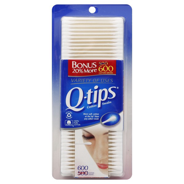 slide 1 of 1, Q-Tips Cotton Swabs Bonus Pack, 1 ct