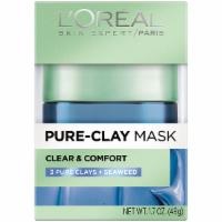slide 1 of 1, L'Oréal Paris Pure-Clay Clear & Comfort Mask, 1.7 oz