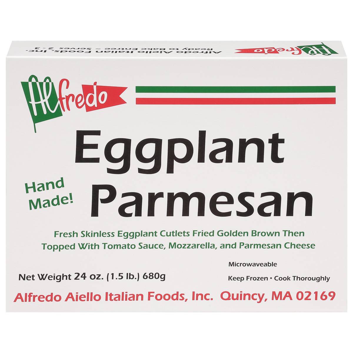 slide 9 of 14, Alfredo Eggplant Parmesan 24 oz, 24 oz