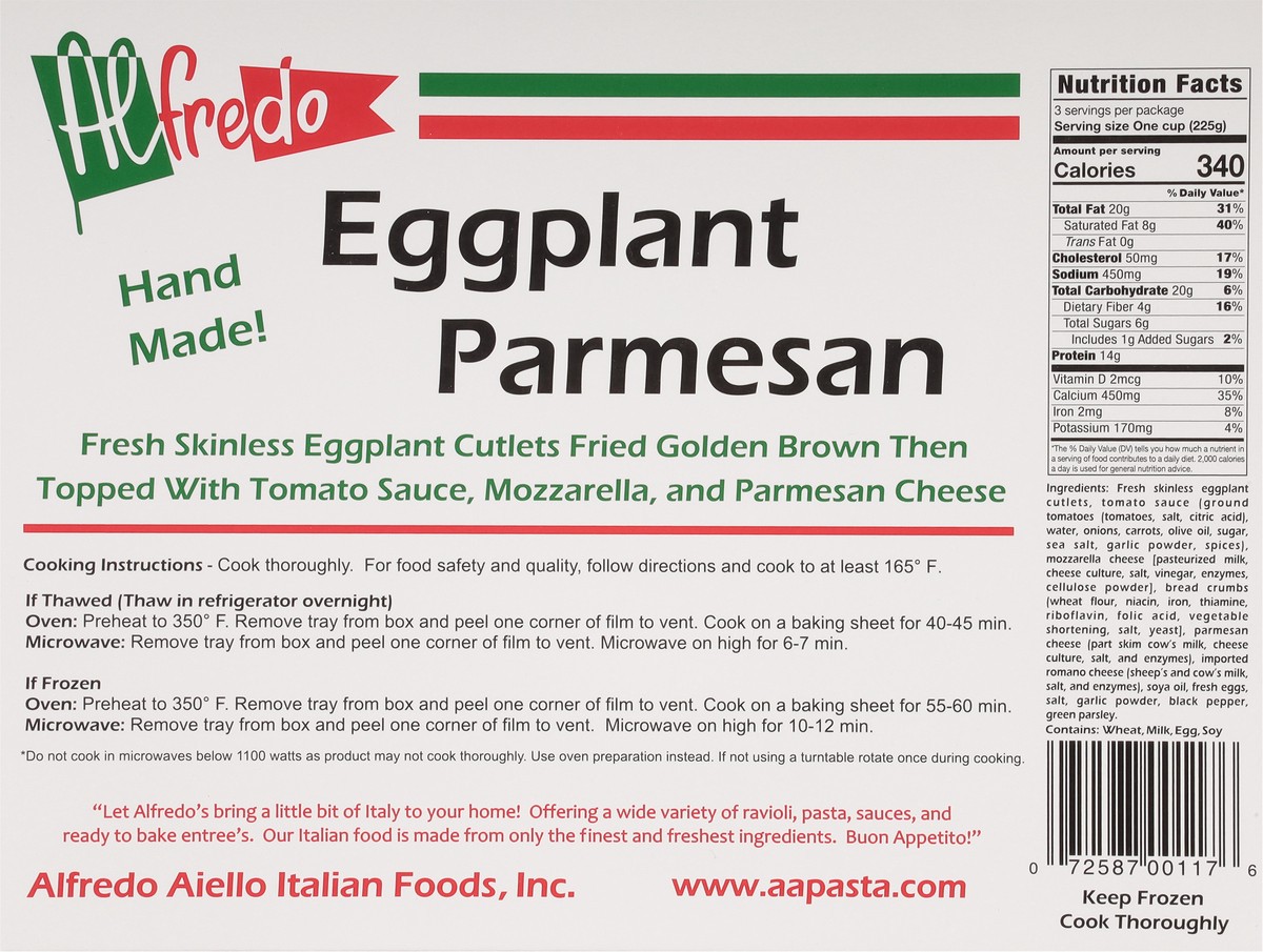 slide 6 of 14, Alfredo Eggplant Parmesan 24 oz, 24 oz