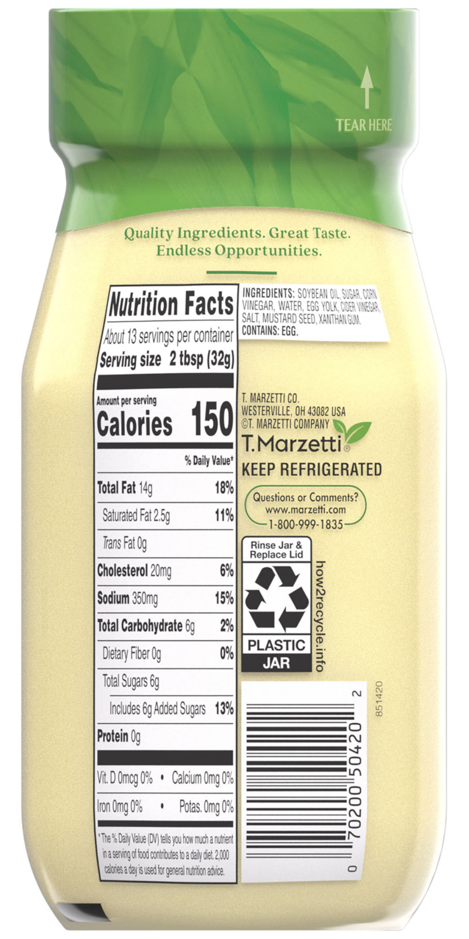 slide 3 of 4, Marzetti Original Slaw Dressing 13 fl oz Jar, 13 fl oz