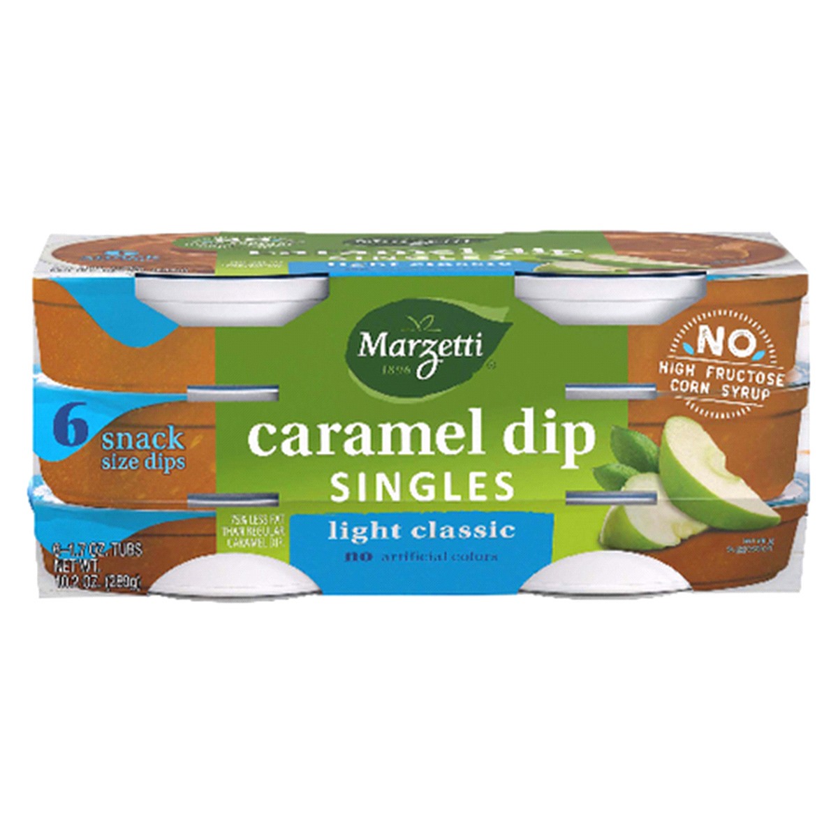 slide 1 of 1, Marzetti Light Caramel Dip Snack Pack Cups, 6 ct, /1.7 oz, 6 ct, 1.7 oz