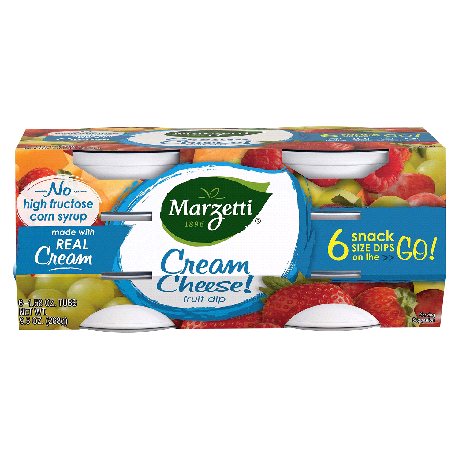 slide 1 of 5, Marzetti Cream Cheese Fruit Dip 6-1.58 oz Cups, 6 ct