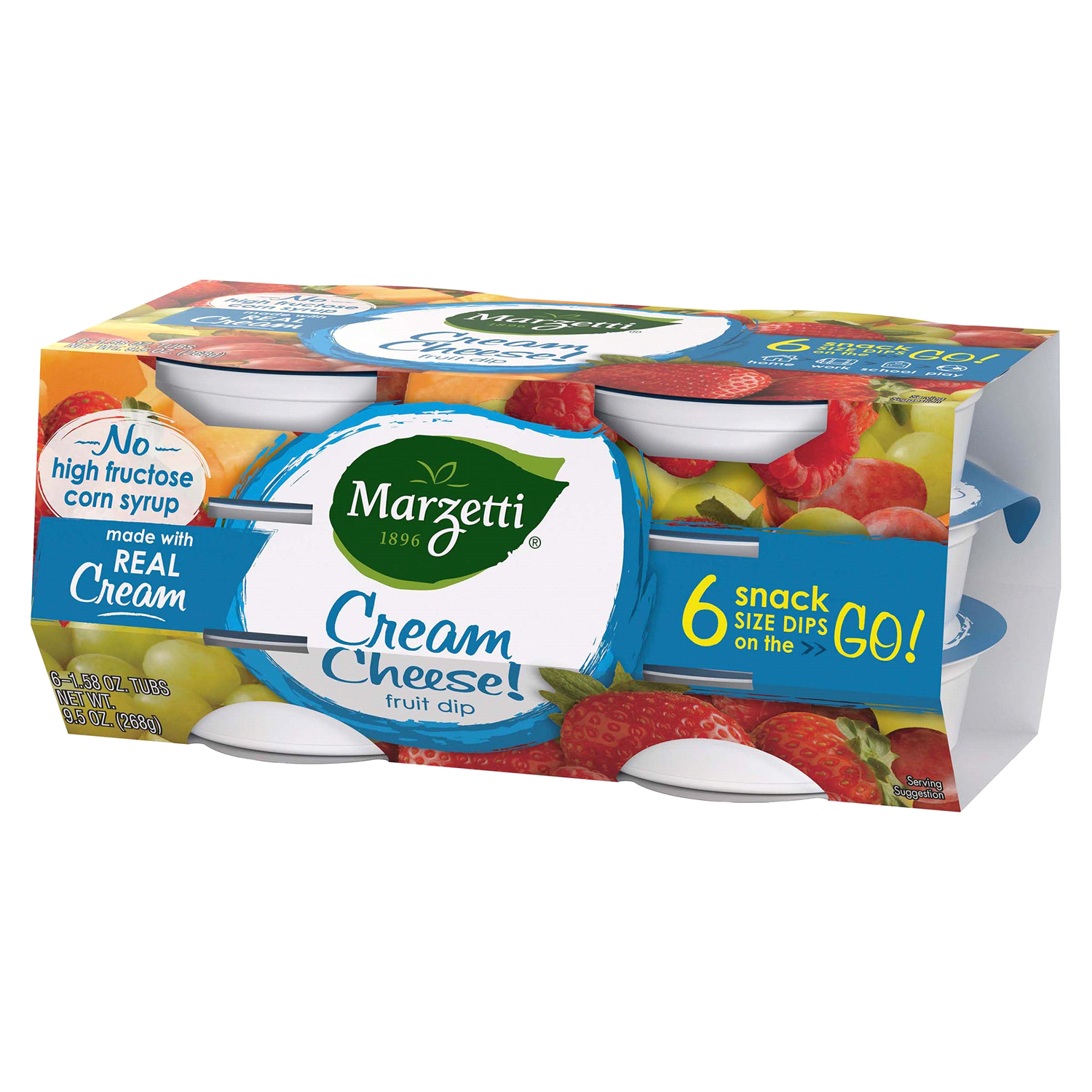 slide 3 of 5, Marzetti Cream Cheese Fruit Dip 6-1.58 oz Cups, 6 ct