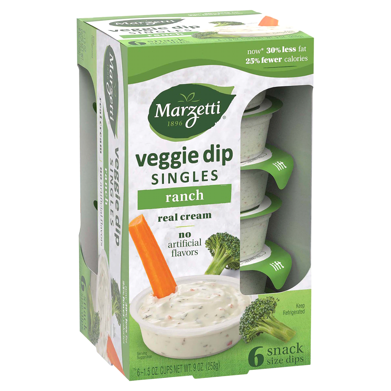 slide 2 of 5, Marzetti Ranch Veggie Dip Singles 6-1.5 oz. Cups, 6 ct