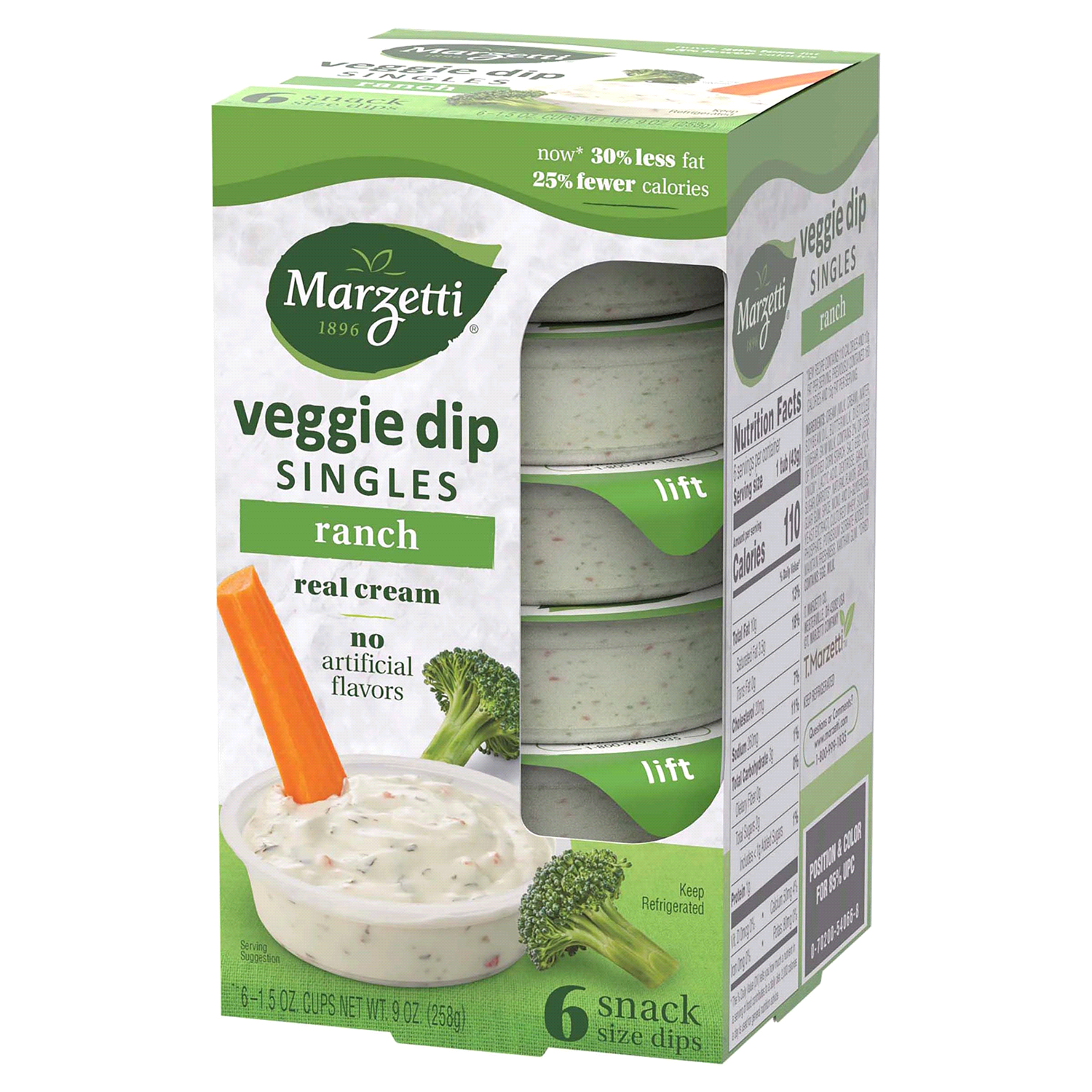 slide 3 of 5, Marzetti Ranch Veggie Dip Singles 6-1.5 oz. Cups, 6 ct