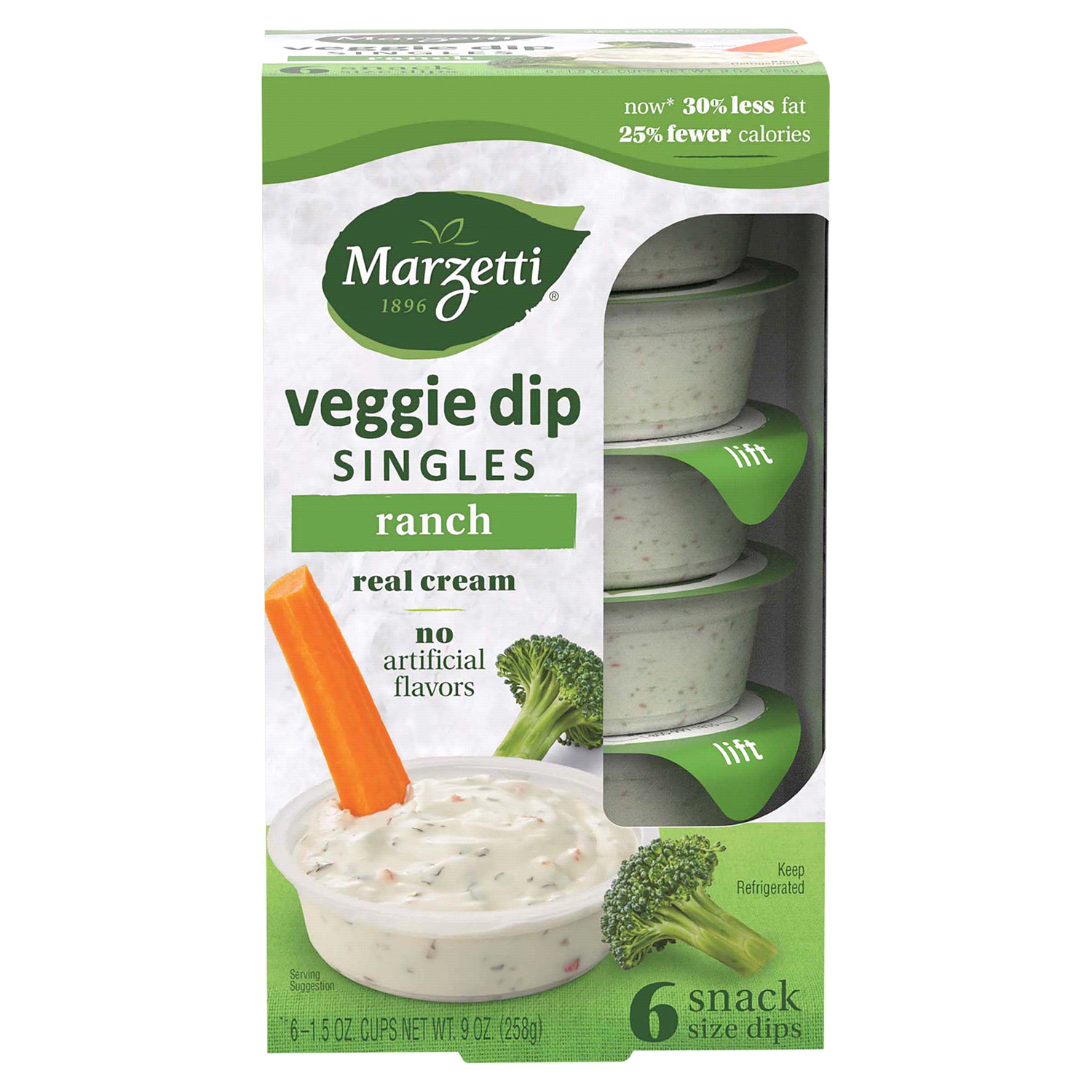 slide 1 of 5, Marzetti Ranch Veggie Dip Singles 6-1.5 oz. Cups, 6 ct
