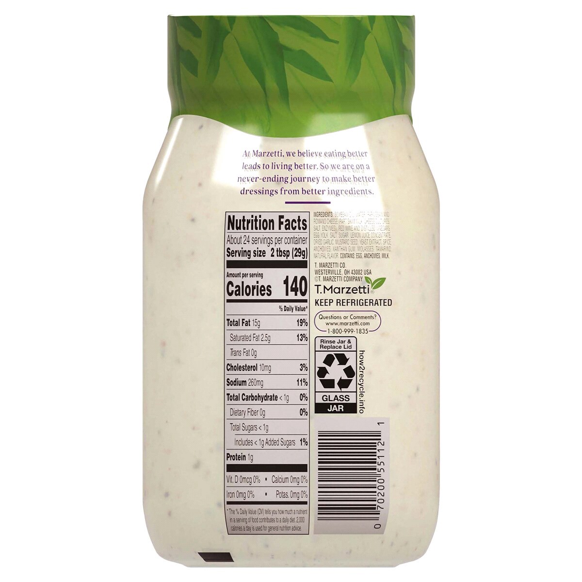 slide 2 of 2, Marzetti Supreme Caesar Dressing, 24 oz, 24 oz