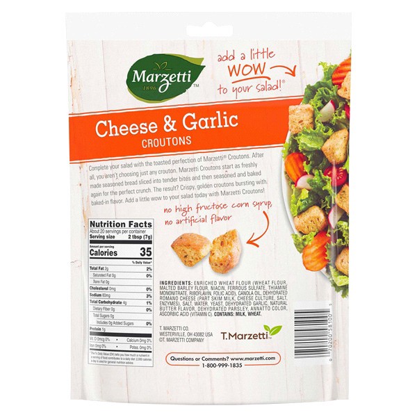 slide 12 of 21, Marzetti Cheese & Garlic Croutons, 5 oz, 5 oz