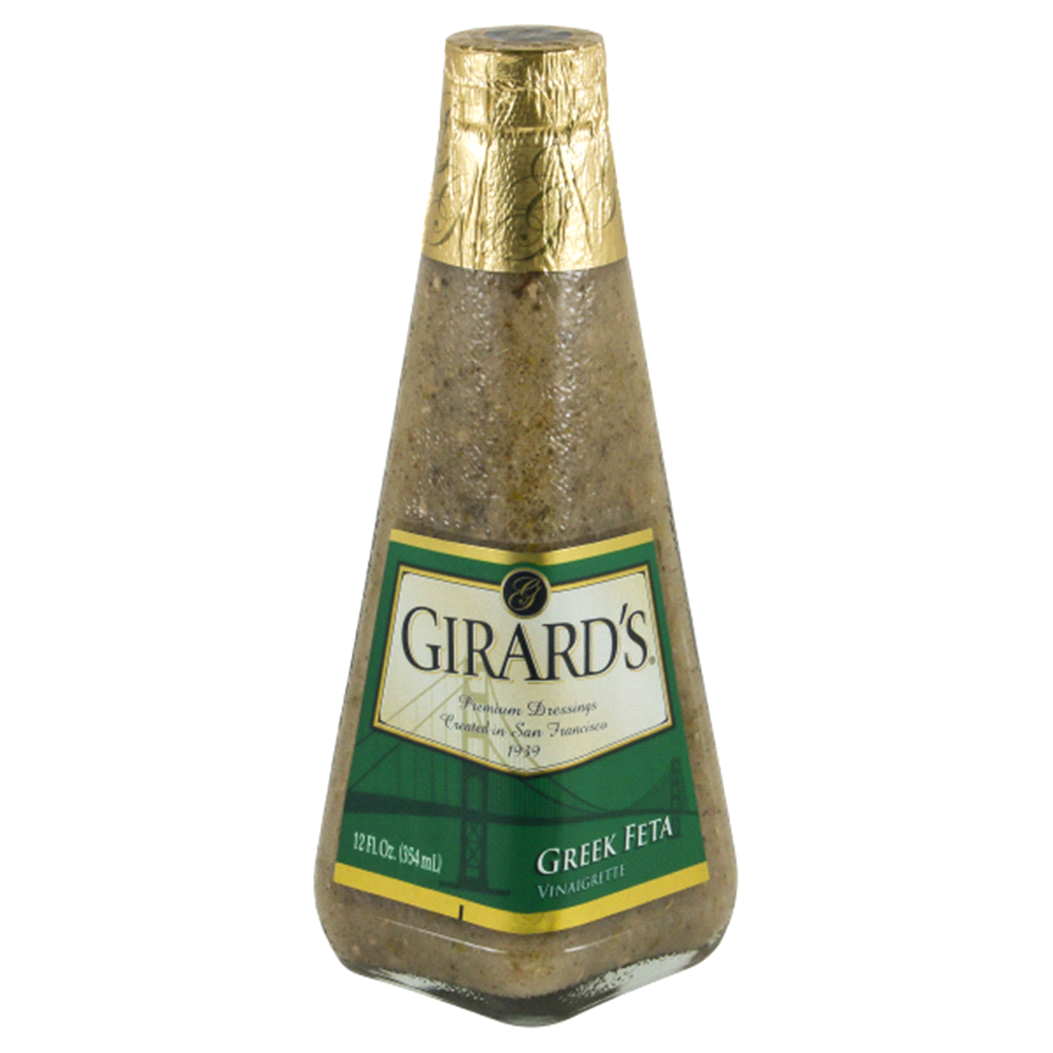 slide 1 of 3, Girard's Greek Feta Vinaigrette 12 fl. oz. Bottle, 12 fl oz