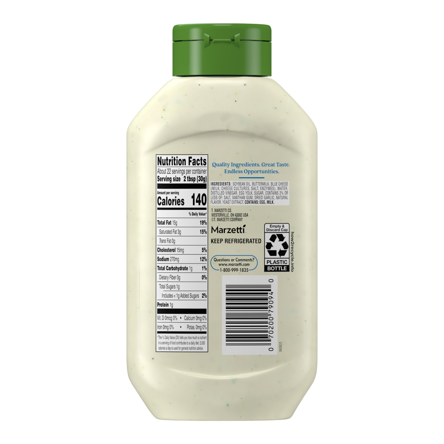 slide 2 of 3, Marzetti Bold Blue Cheese Dressing, 22 Oz., 22 oz