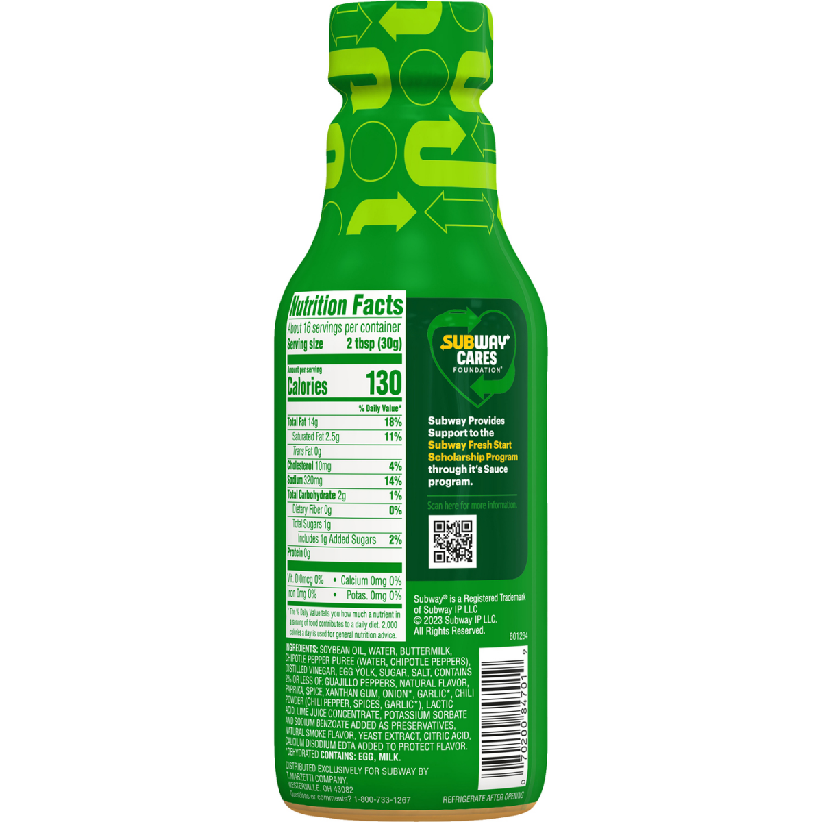 slide 2 of 2, Subway Baja Chipotle Sauce, 16 fl oz