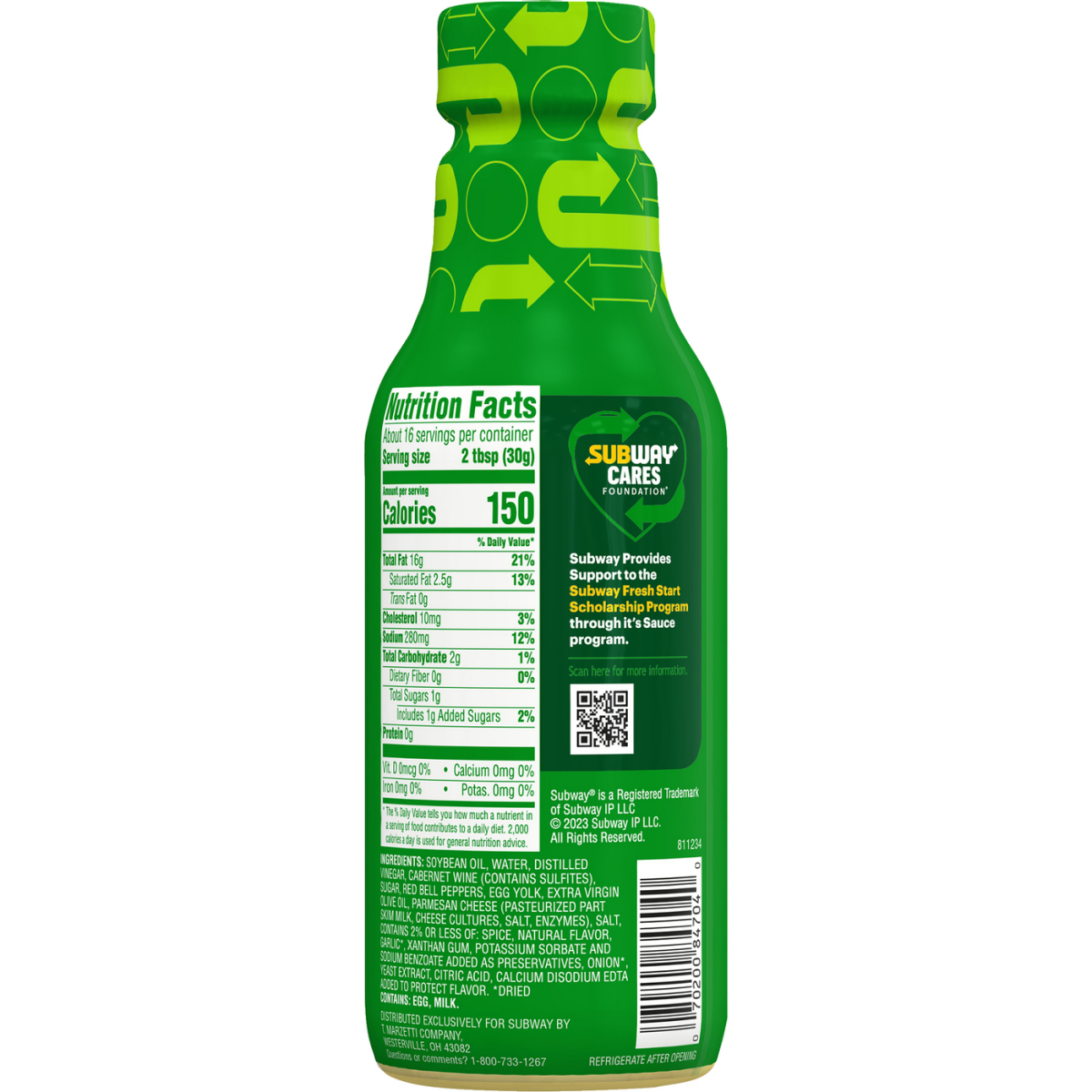 slide 2 of 2, Subway Creamy Italian Mvp Sauce 16 fl oz, 16 fl oz