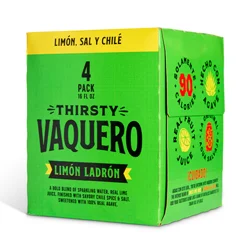 Thirsty Vaquero Limon Ladron - Lime, Salt, Chili, 4 pk