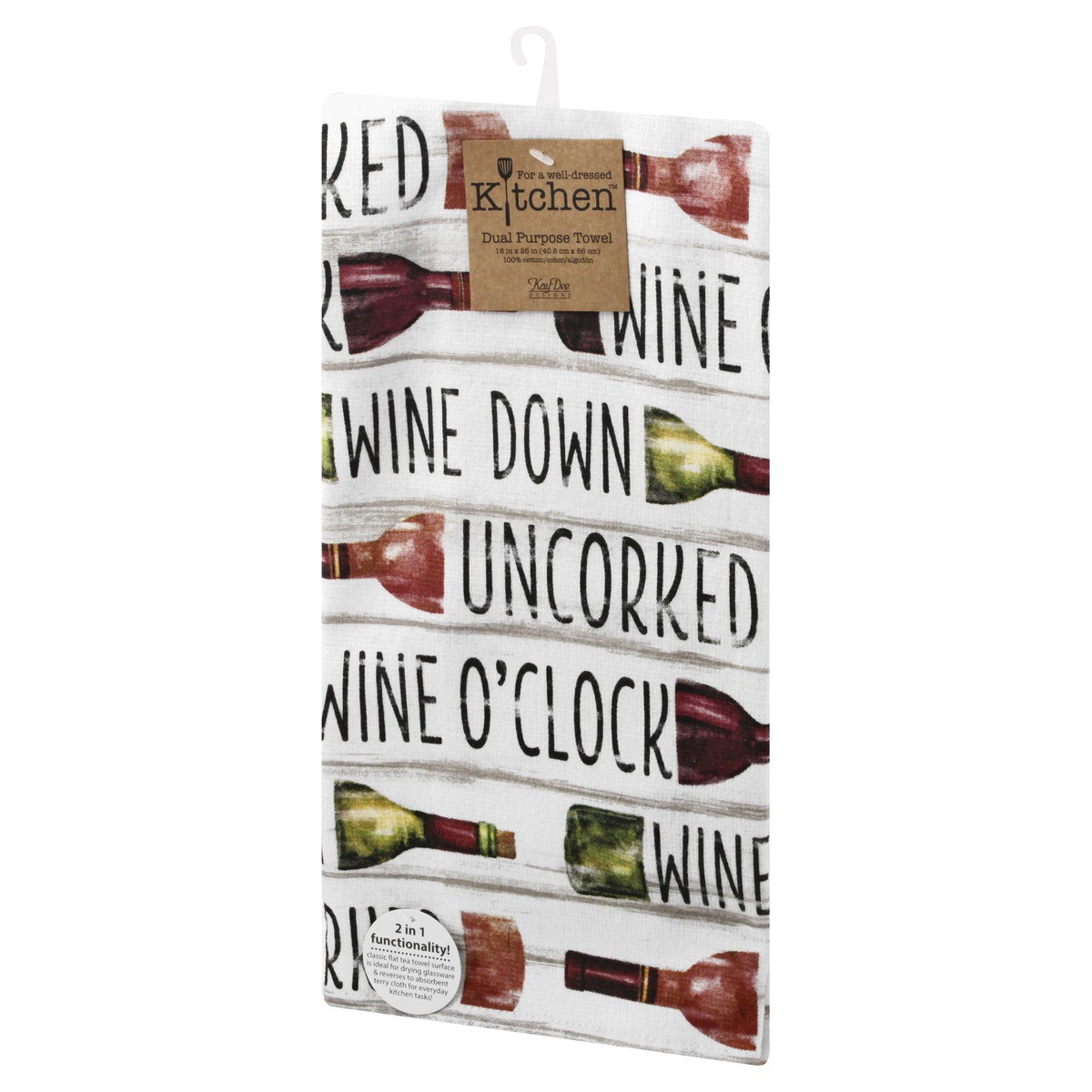 slide 7 of 8, Kay Dee Designs Kay Dee Uncorked Towel Wine Down, 1 ct