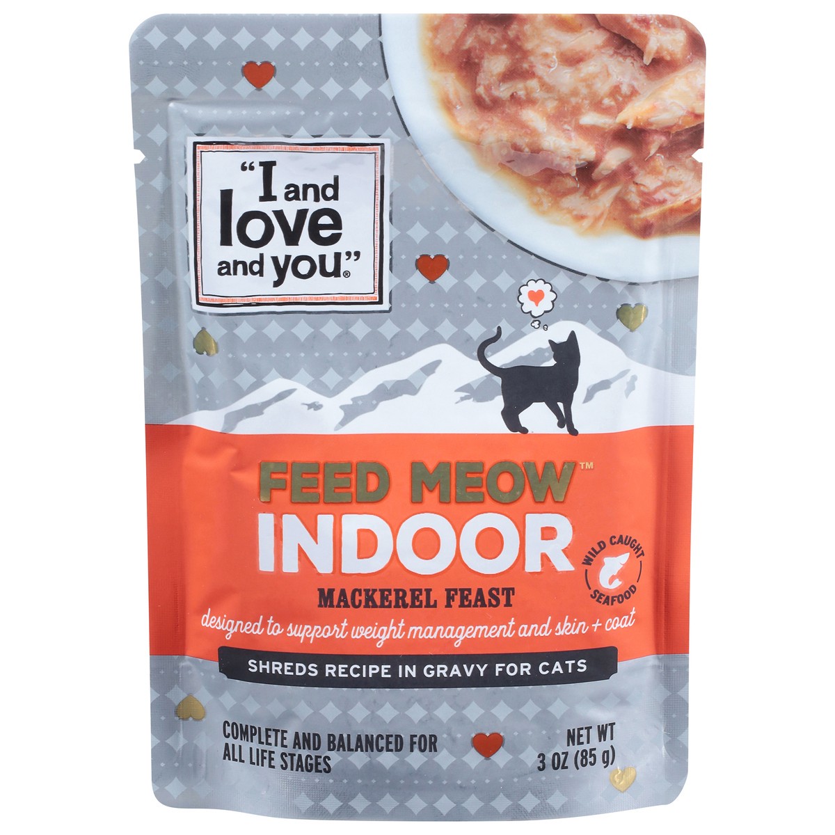 slide 1 of 15, I and Love and You Feed Meow Indoor Mackerel Feast Cat Treats 3 oz, 3 oz