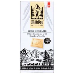 MilkBoy White Chocolate With Bourbon Vanilla Swiss Chocolate Bar 3 oz