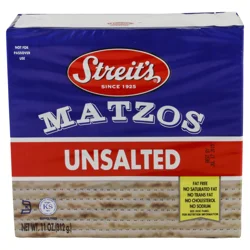 Streit's Thin & Crisp Unsalted Matzos 11 Ounces
