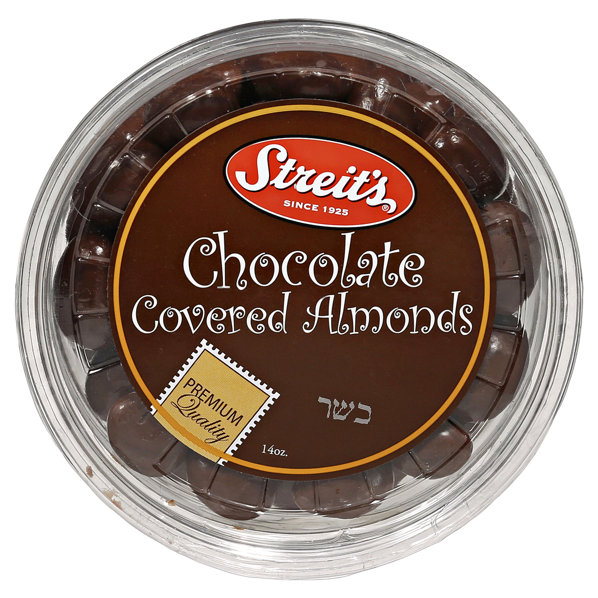 slide 2 of 3, Streit's Chocolate Covered Almonds, 14 oz