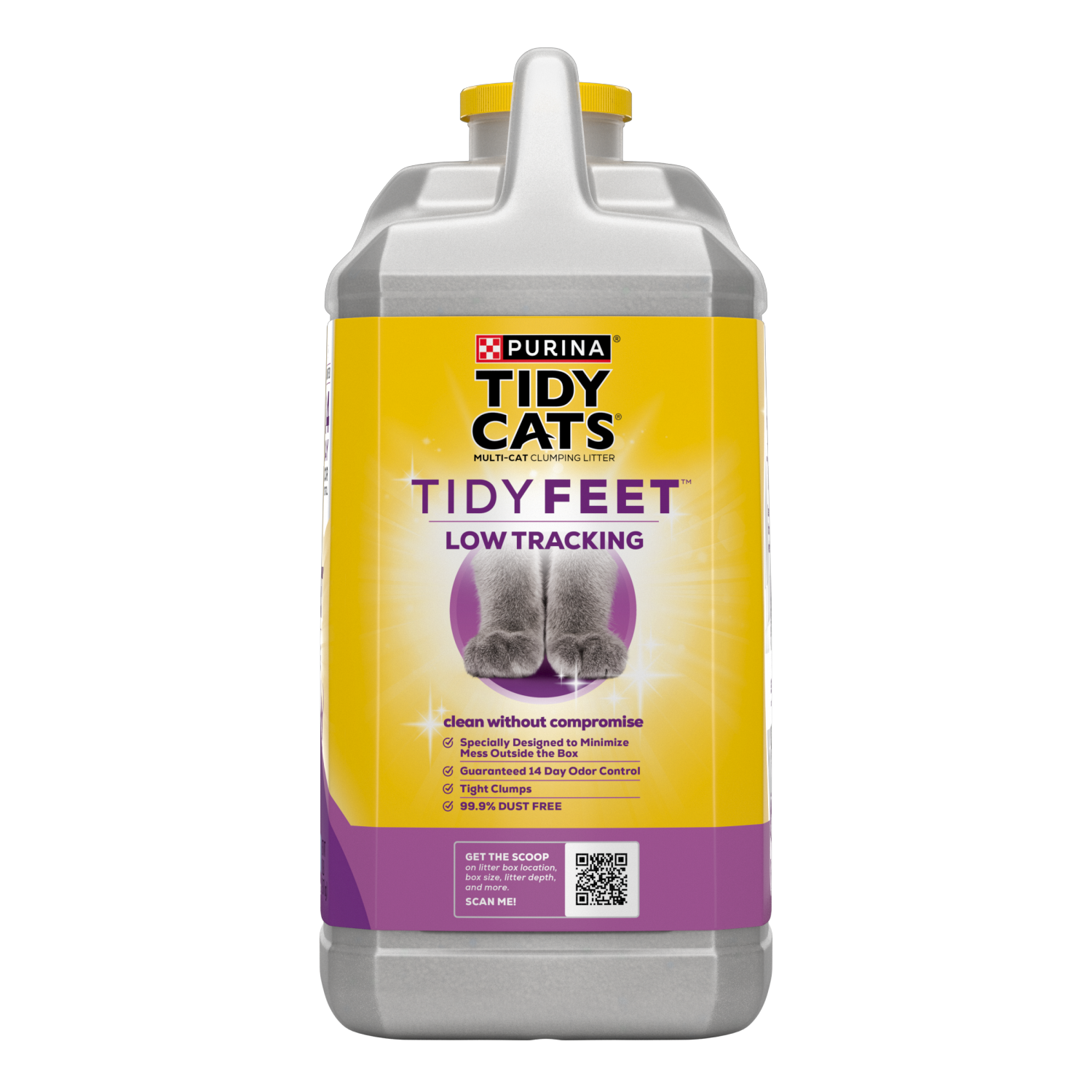 slide 5 of 6, Tidy Cats Purina Tidy Cats Tidy Feet Clumping Low Tracking Cat Litter With Odor Control – Unscented - 20 lb. Jug, 20 lb