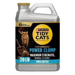 Purina Tidy Cats Performance Plus Power Clump Unscented Multi Cat Clumping Cat Litter - 20 Lbs. Jug