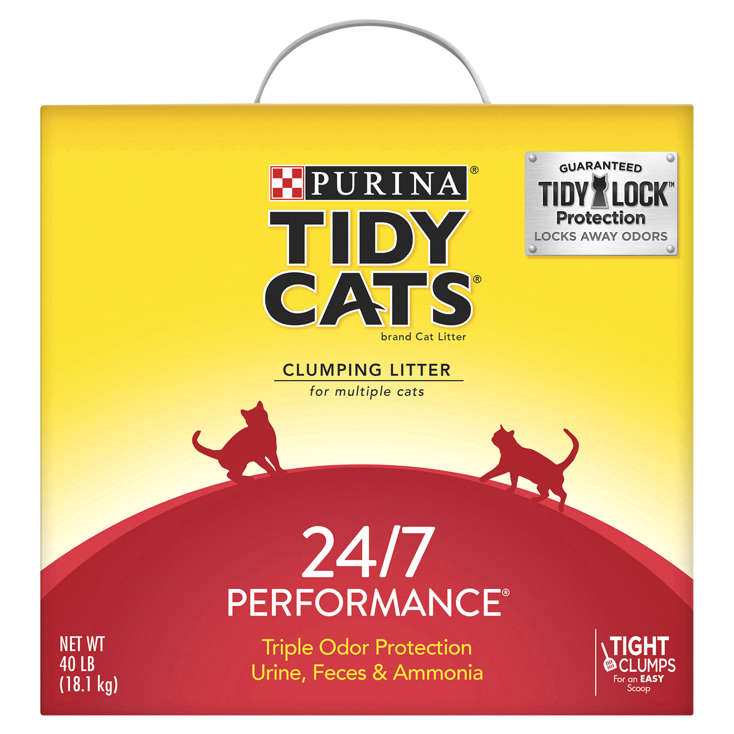 slide 1 of 5, Tidy Cats Purina Tidy Cats Clumping Cat Litter, 24/7 Performance Multi Cat Litter - 40 lb. Box, 40 lb
