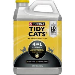 Tidy Cats Purina Tidy Cats Clumping Cat Litter, 4-in-1 Strength Multi Cat Litter - 20 lb. Jug