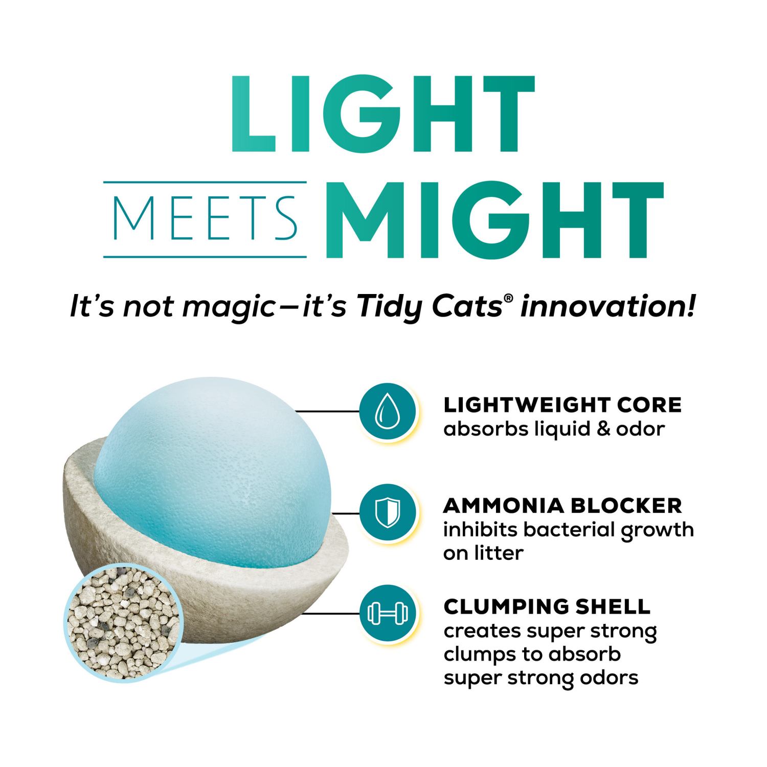 slide 3 of 8, Tidy Cats Light Weight Multi-Cat Free & Clean Unscented Clumping Litter 17 lb, 17 lb