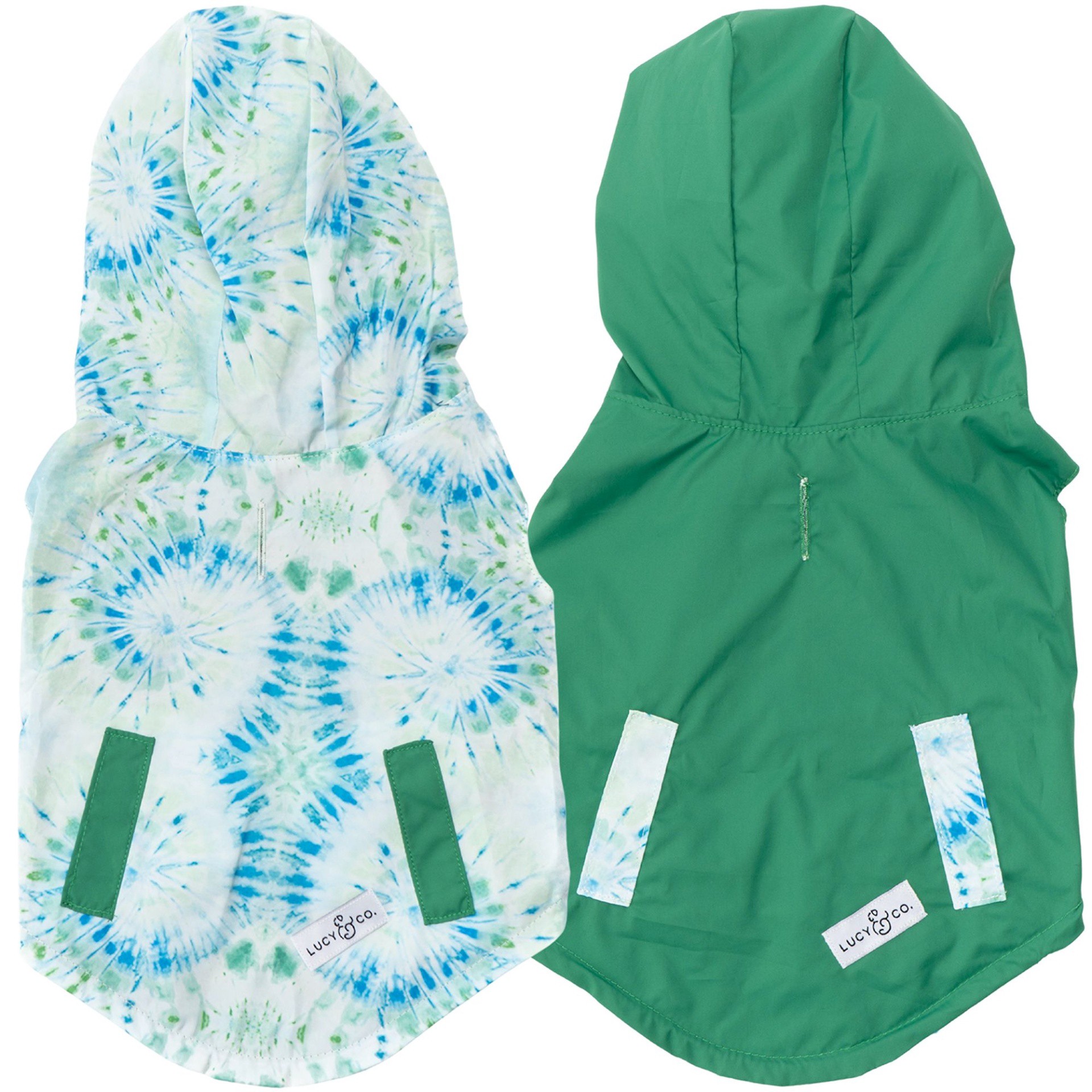 slide 1 of 1, Lucy & Co. Summer Camp Reversible Dog Raincoat, LG