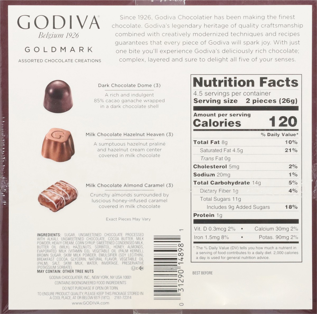 slide 12 of 13, Godiva Goldmark Goldmark Assorted Chocolate Creations 3.8 oz, 3.8 oz