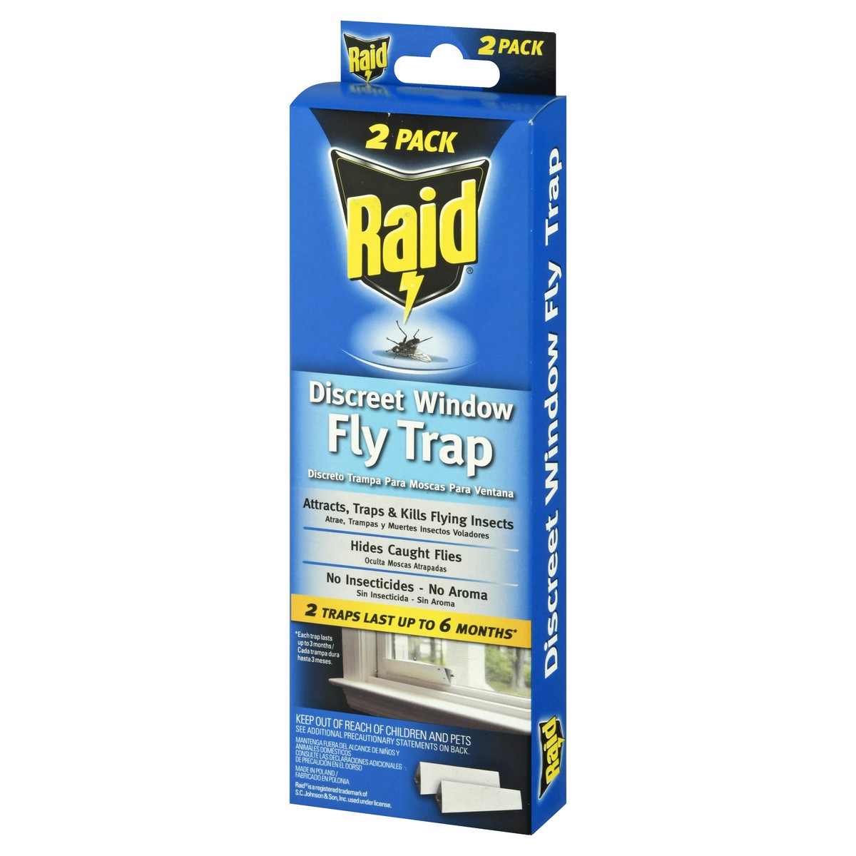 slide 2 of 8, Raid Window Fly Traps, 2 ct