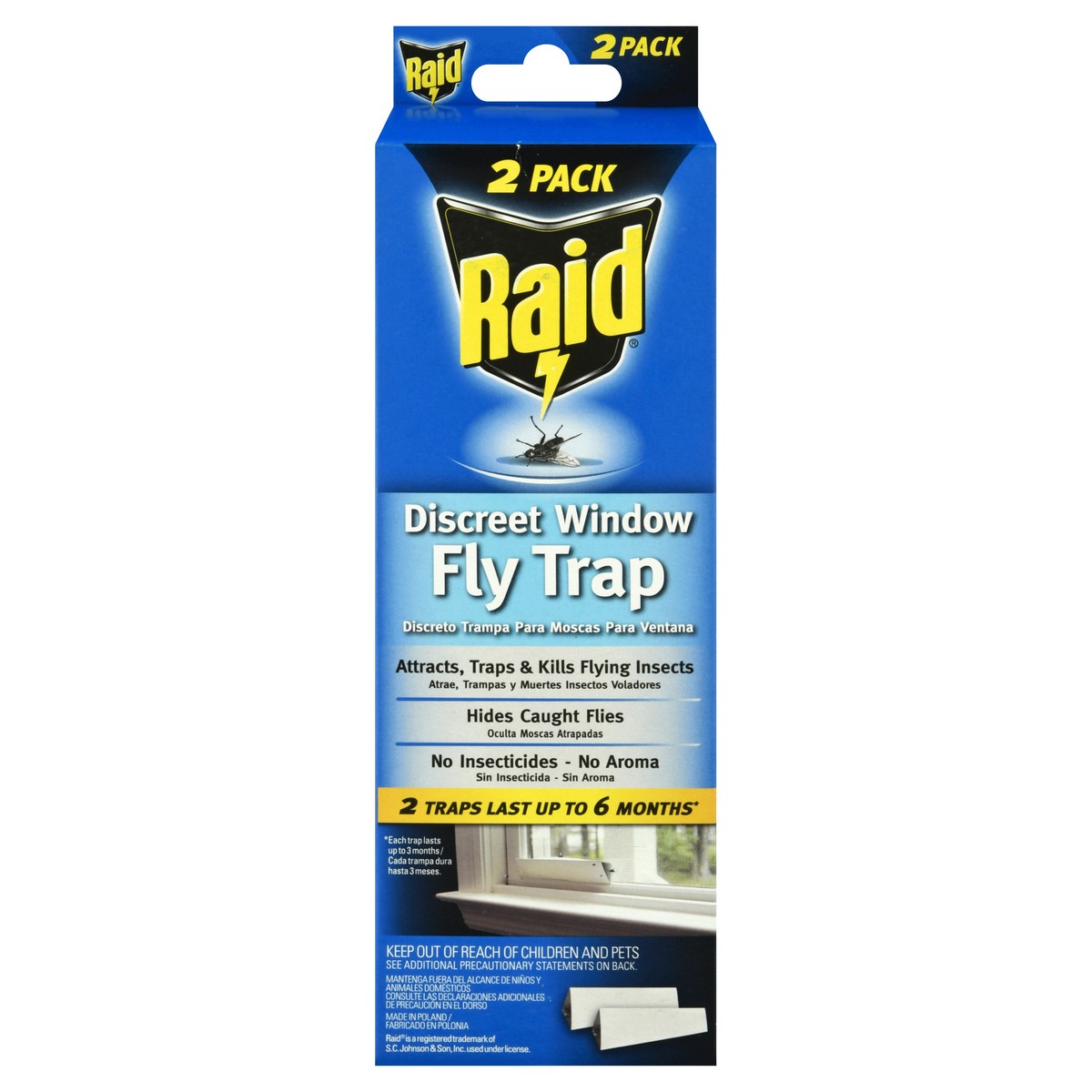 slide 1 of 8, Raid Window Fly Traps, 2 ct