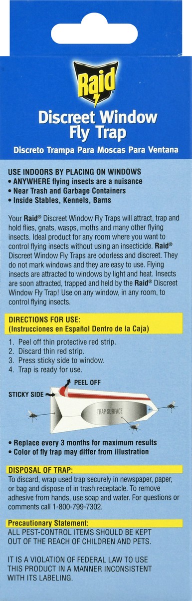 slide 8 of 8, Raid Window Fly Traps, 2 ct