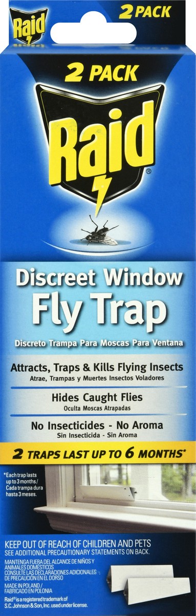 slide 1 of 8, Raid Window Fly Traps, 2 ct