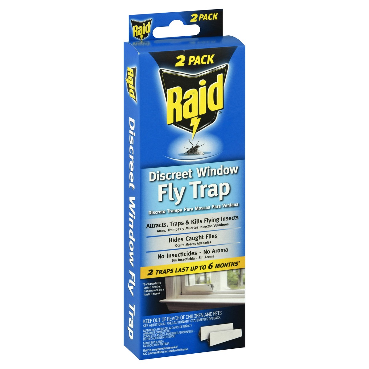 slide 6 of 8, Raid Window Fly Traps, 2 ct