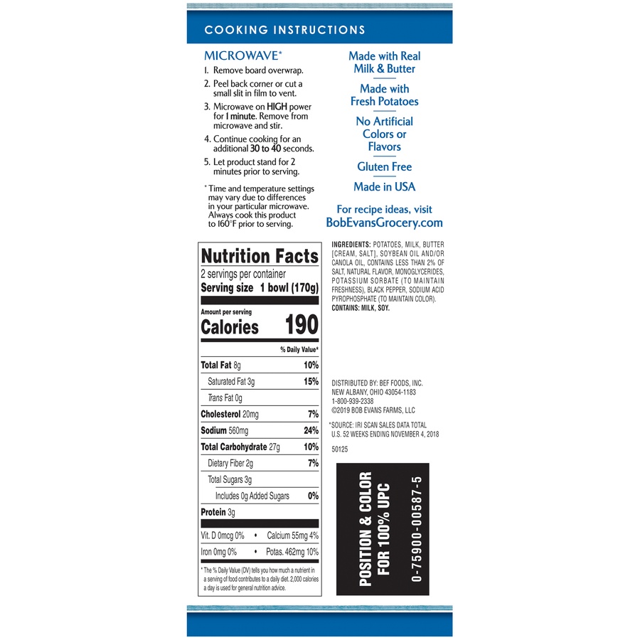 slide 2 of 4, Bob Evans Original 12 Ounce Mashed Potatoes 2 Count, 12 oz