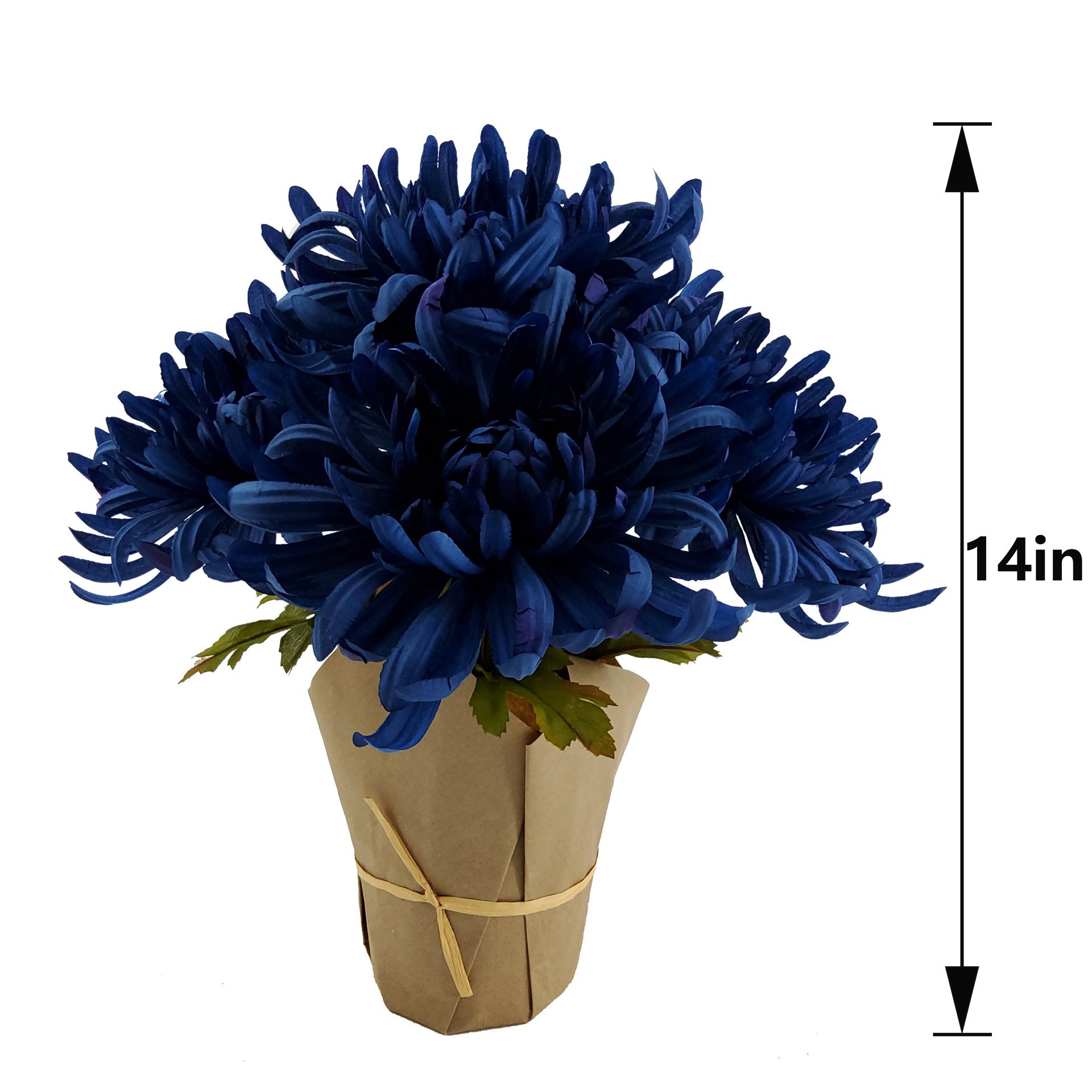 slide 2 of 3, 14" Potted Dark Blue Mum By Ashland, 12 in x 12 in x 14 in