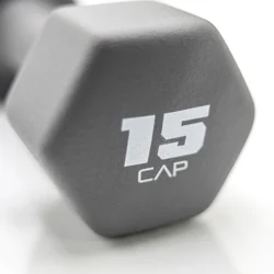 15lb Cap Barbell Neoprene Coated Dumbbell
