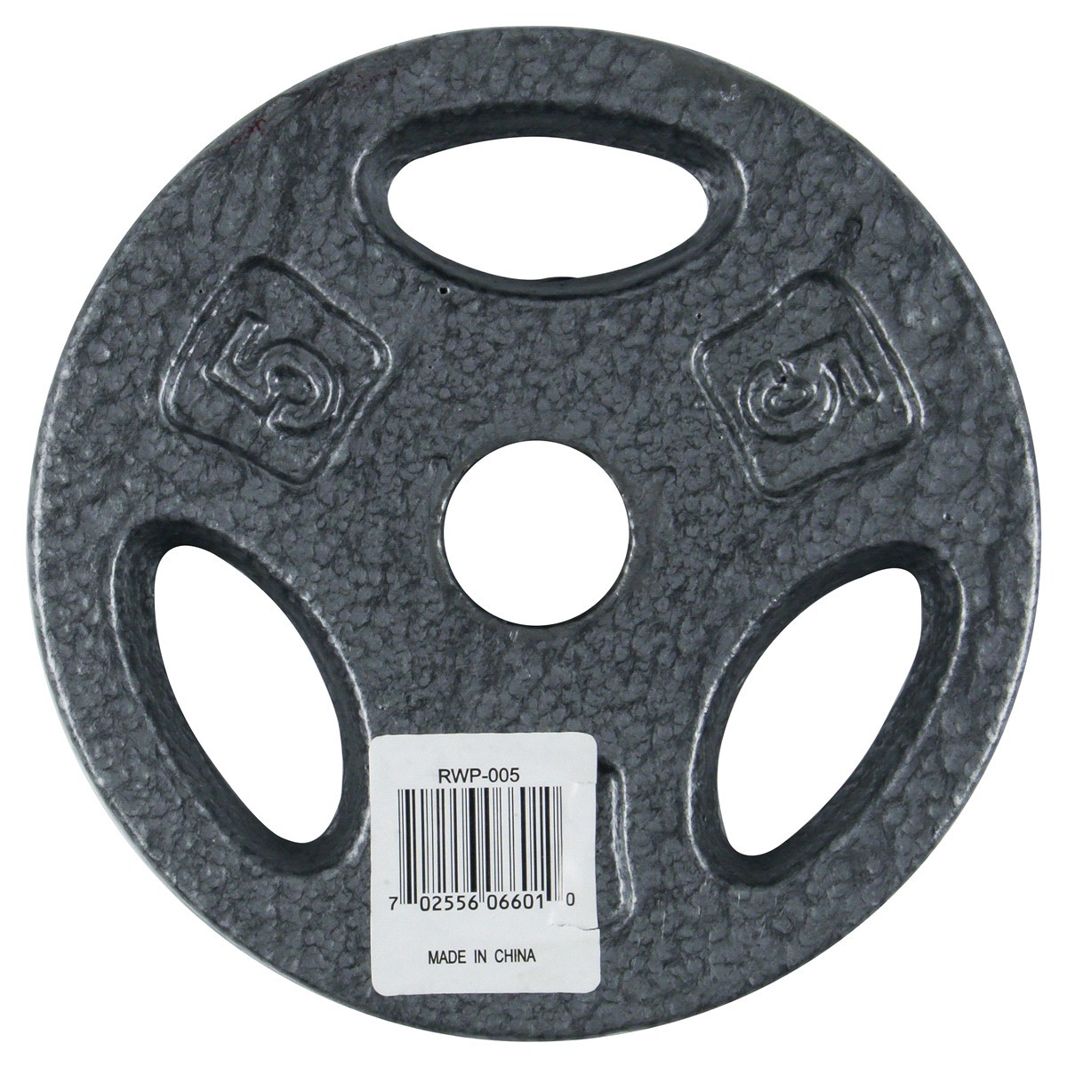 slide 2 of 2, CAP Barbell Standard Grip Plate, 5 lb