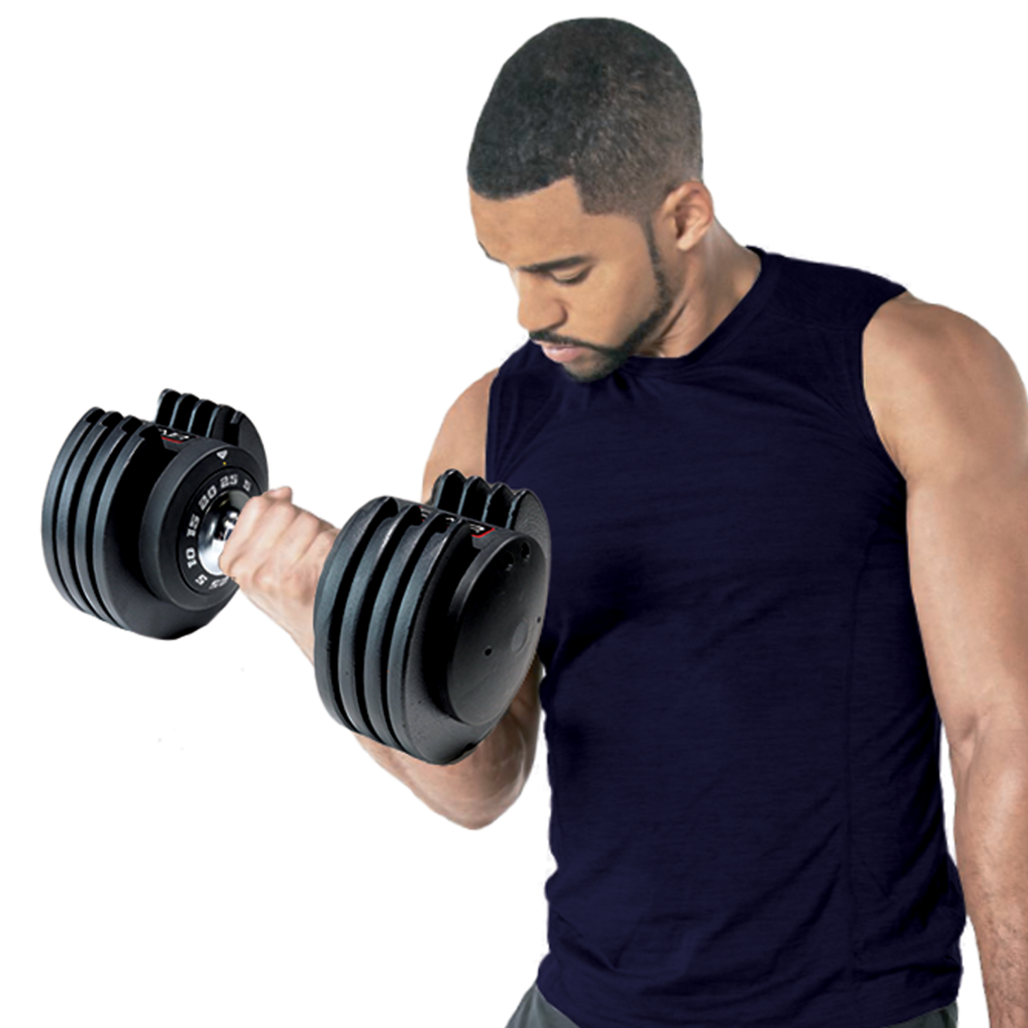 slide 1 of 1, CAP SINGLE Adjustable Dumbbell, 25 lb