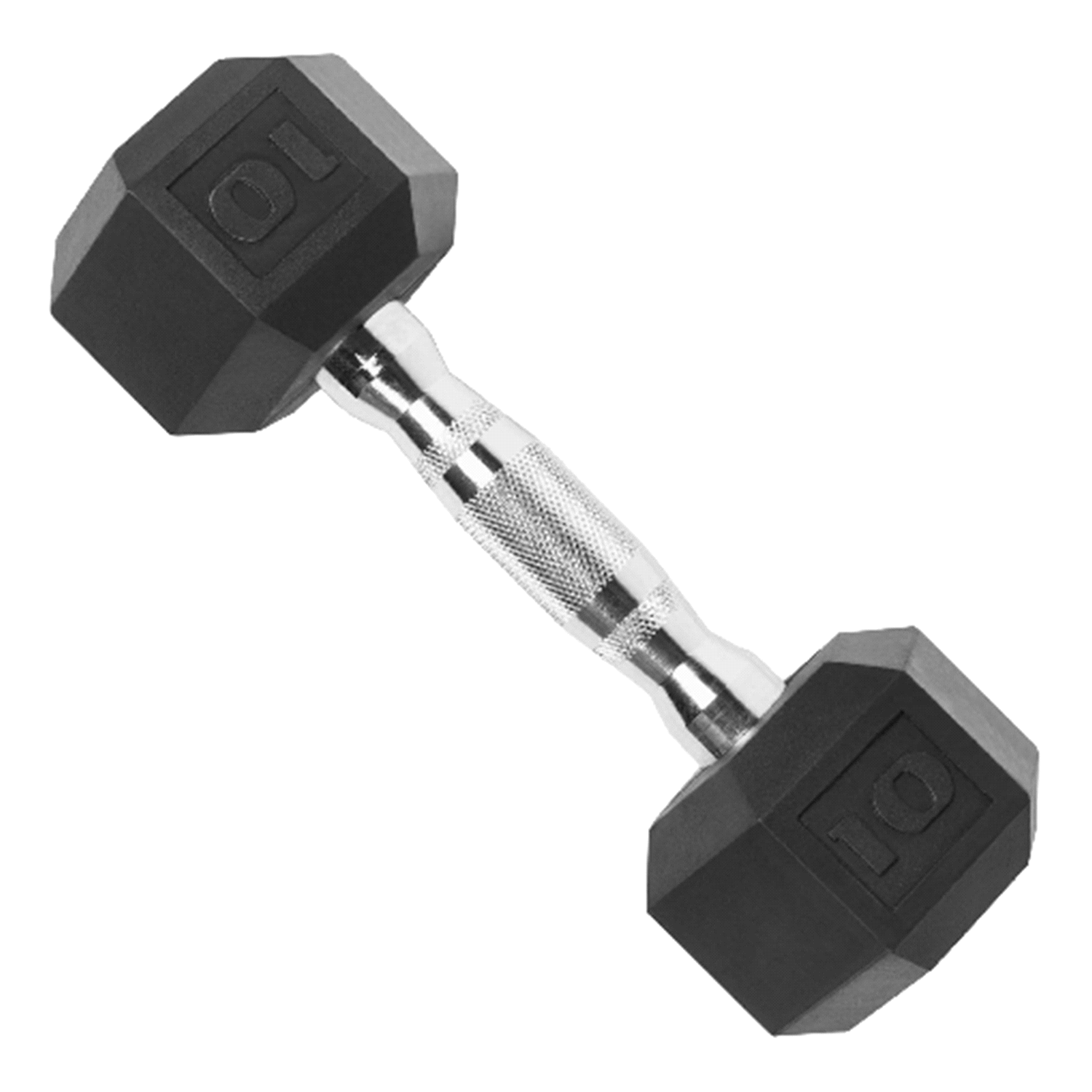 slide 1 of 1, Cap Rubber coated dumbbell, 10 lb