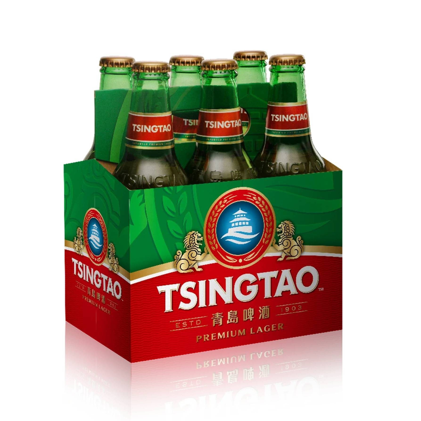 slide 1 of 6, Tsingtao Beer 6 ea, 6 ct; 12 oz