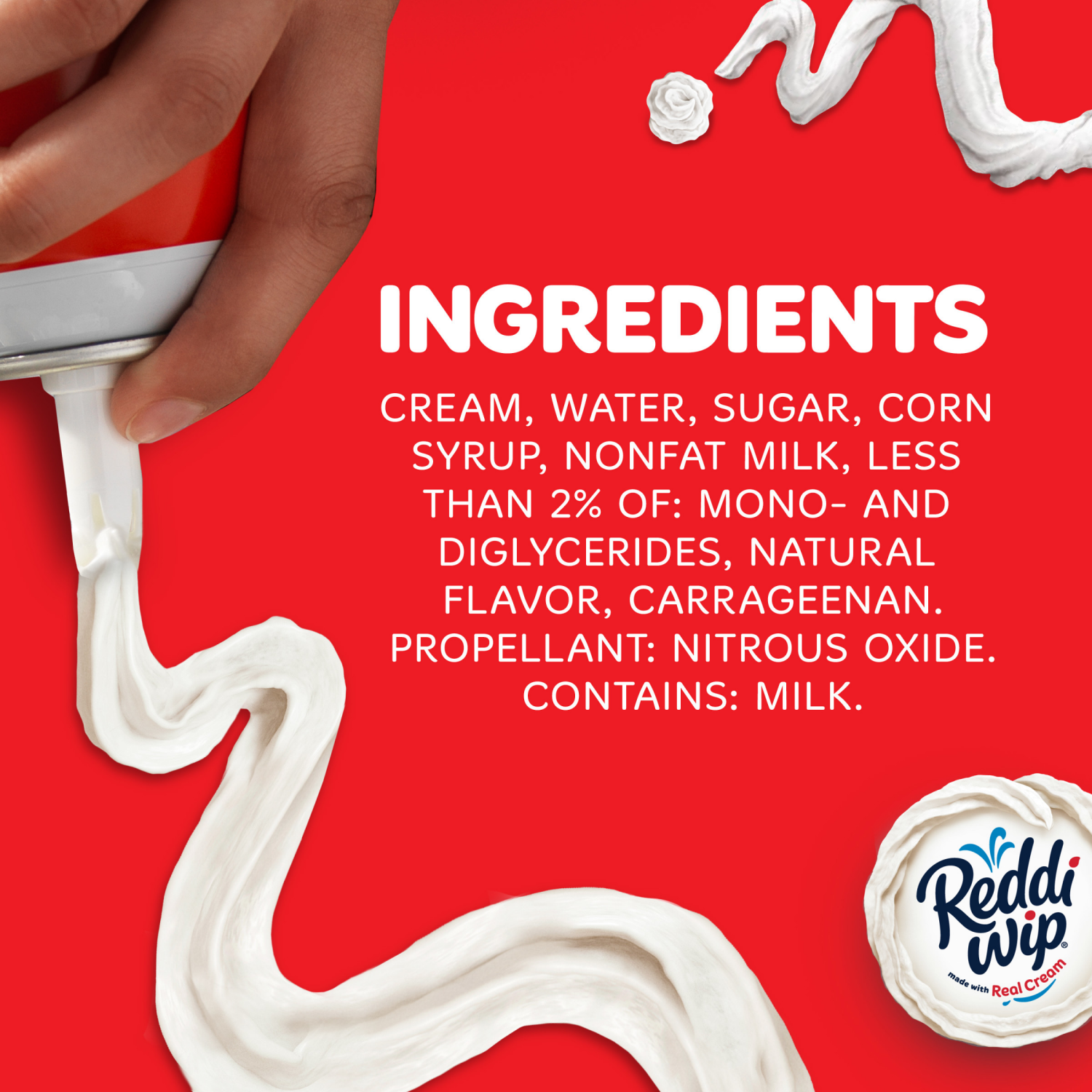 slide 3 of 5, Reddi-wip Original Whipped Topping Made with Real Cream, 13 oz, 13 oz