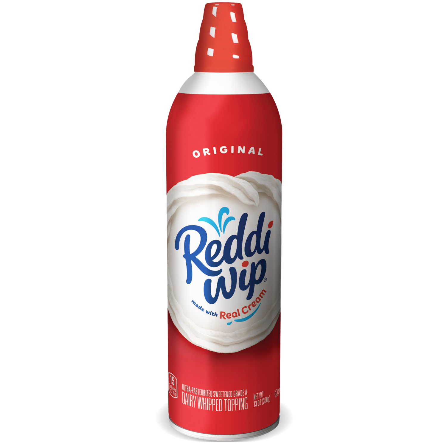 slide 1 of 5, Reddi-wip Original Whipped Topping Made with Real Cream, 13 oz, 13 oz