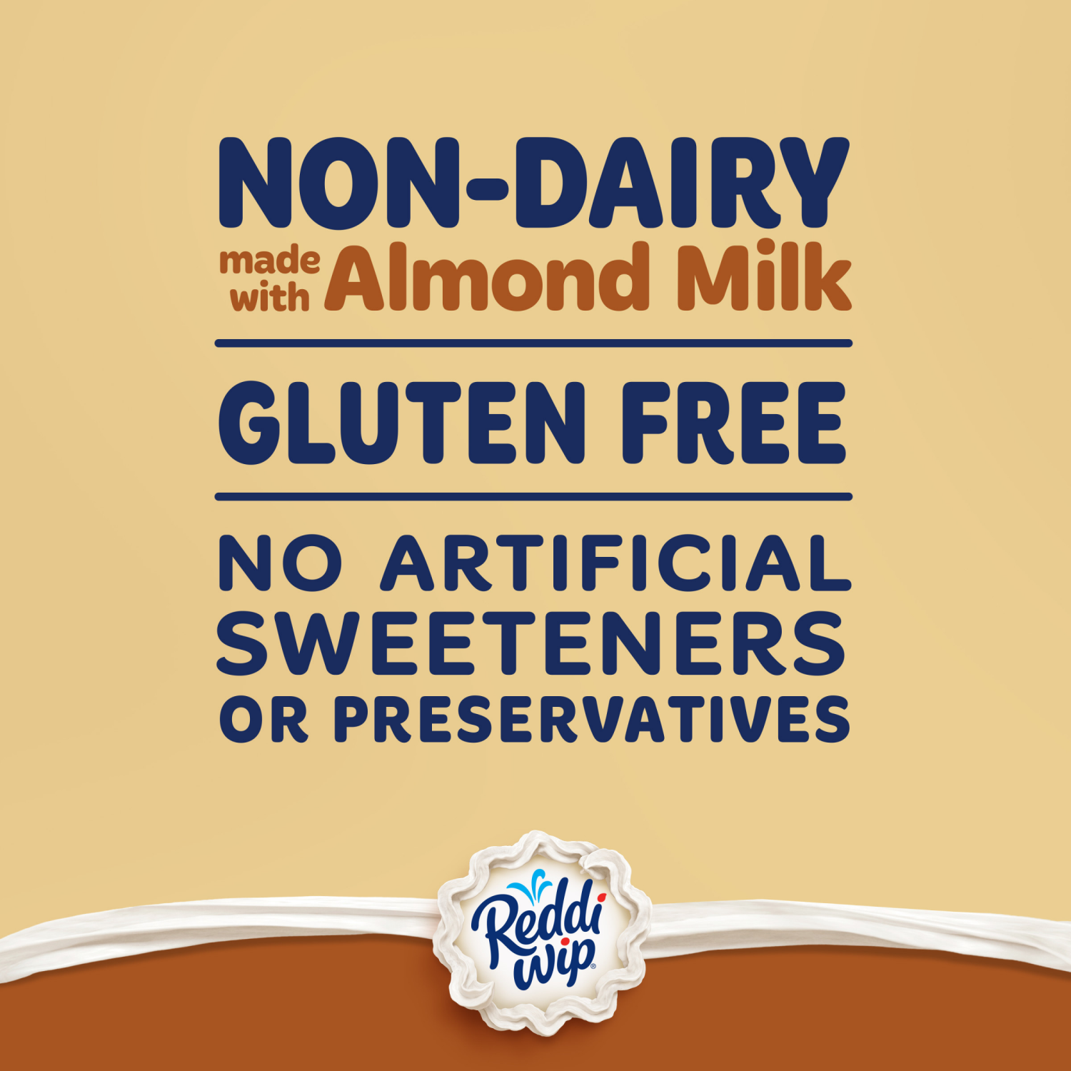 slide 4 of 7, Reddi-wip Vegan Non-Dairy Whipped Topping Made with Almond Milk, 6 oz, 6 oz